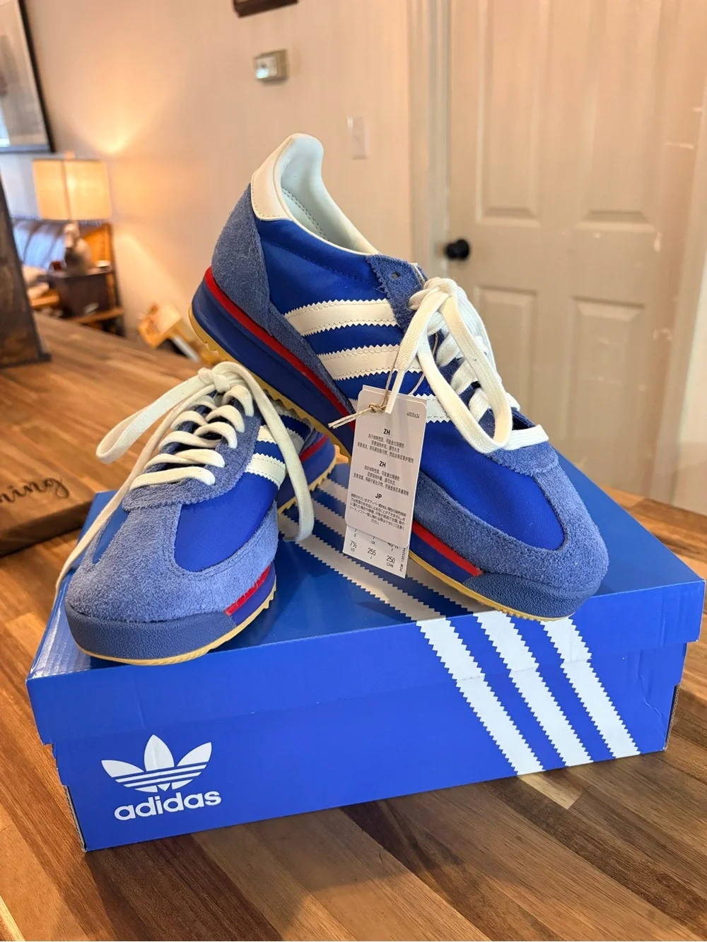 Adidas SL 72 RS Blue White Sneakers Vintage Style Men’s 7.5 / Women’s 8.5 -9